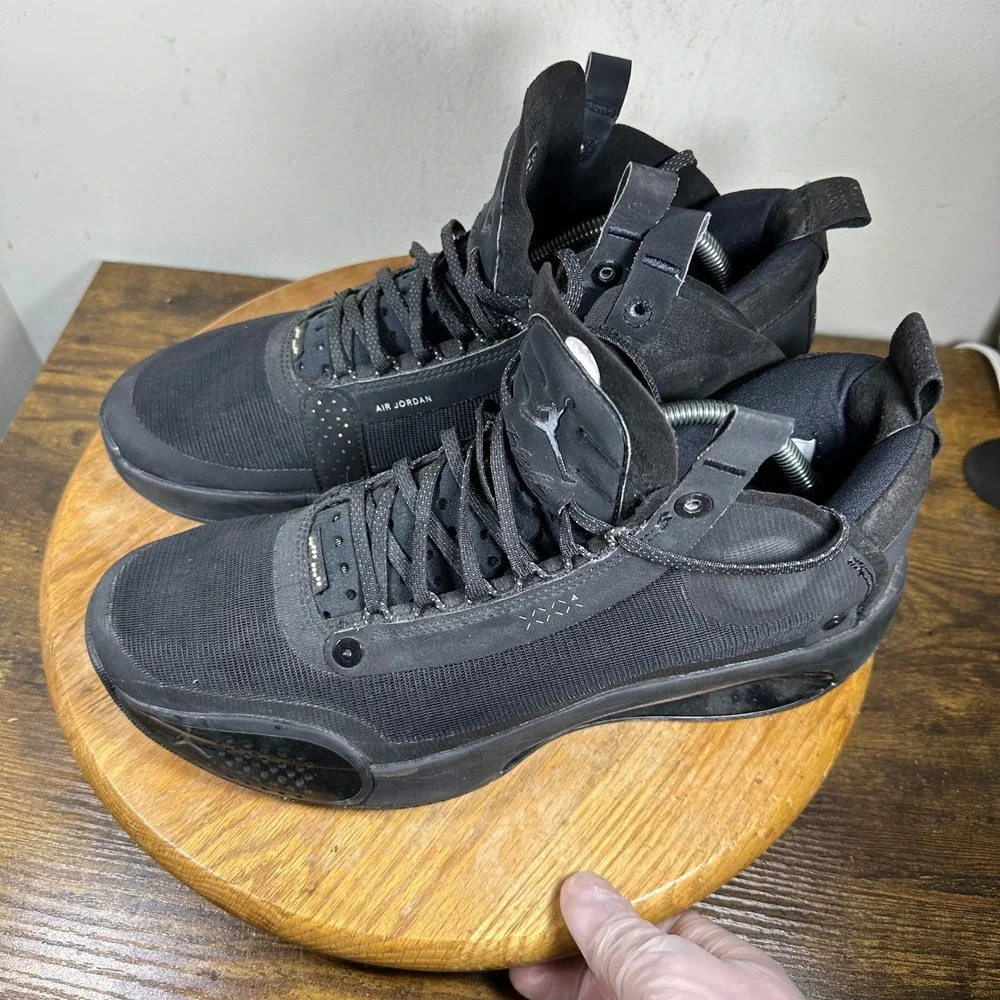 Air Jordan 34 Black Cat Mens Basketball Shoes Black AR3240-003 Size 11.5